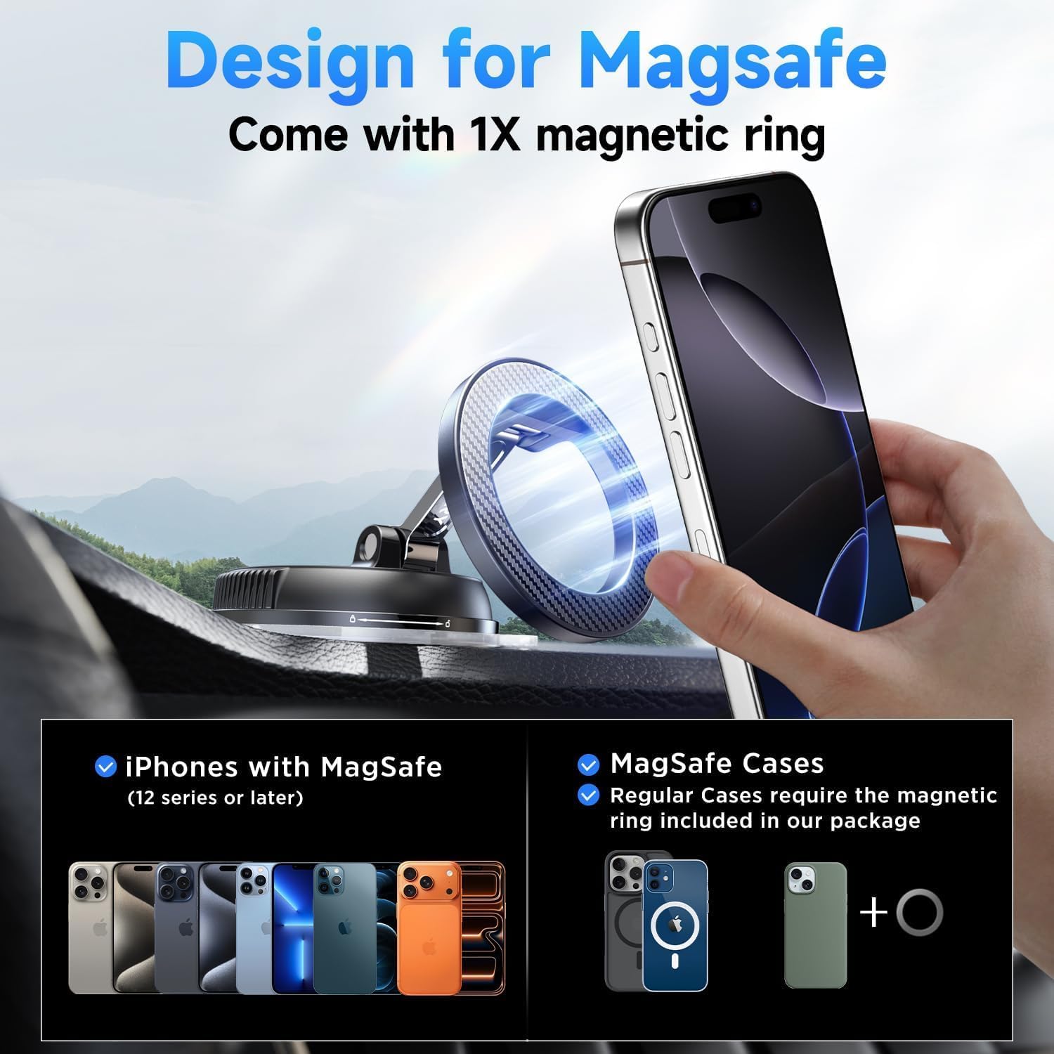 Magsafe Car Phone Mount - N55 Magnets
